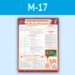 Плакат «Инструкция по действиям персонала школы (детского дошкольного учреждения) при угрозе и возникновении пожара» (М-17, пластик 2 мм, А2, 1 лист)